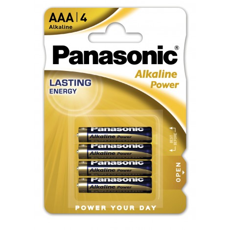 Panasonic Batteria alcalina Power mini stilo LR03 AAA 1,5V, in blister - 4pz