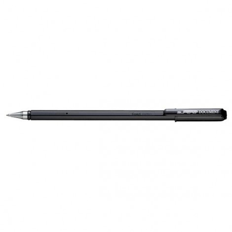 Pentel Super B - Penna a sfera con fusto trasparente, punta 1mm colore nero - Prezzo singolo, ord. minimo 12pz