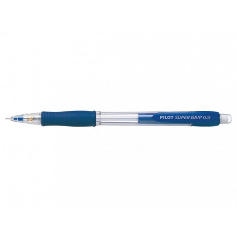 Pilot Super Grip - Portamine con grip ergonomico, gomma integrata e punta rientrante colore blu - Prezzo singolo, ord. minimo 12pz