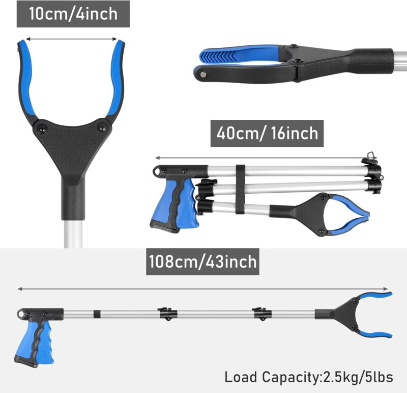 Pinza Telescopica raccogli oggetti con punta magnetica lunghezza 108 cm