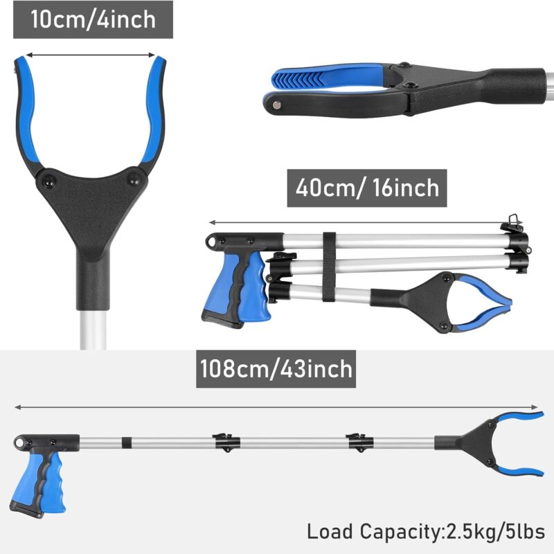 Pinza Telescopica raccogli oggetti con punta magnetica lunghezza 108 cm