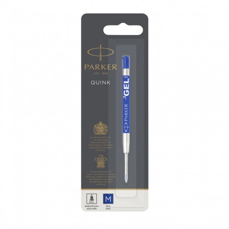 Parker Quink Gel – Refill per penna a sfera, inchiostro gel colore blu - 1pz