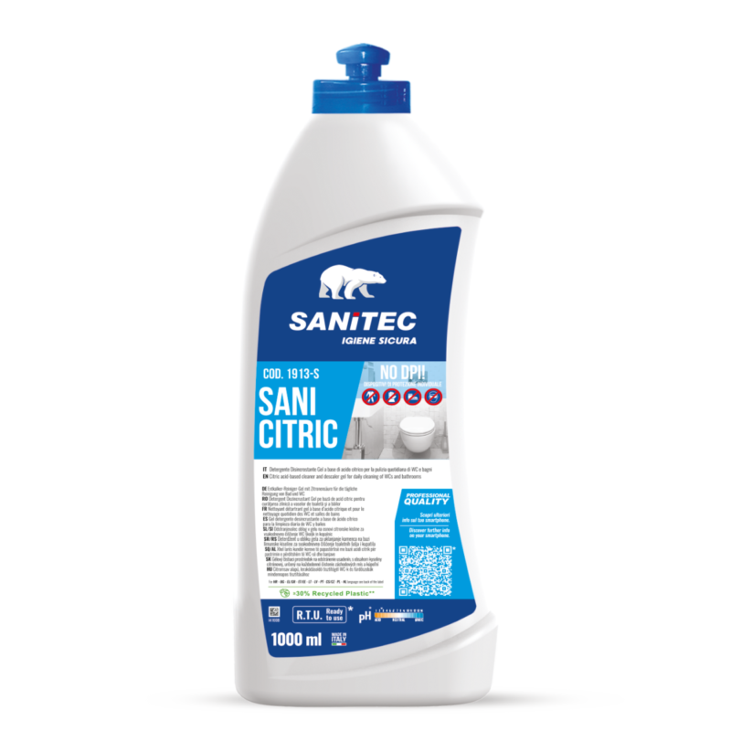 Detergente disincrostante Sani Citric per WC e bagno flacone da 1 lt