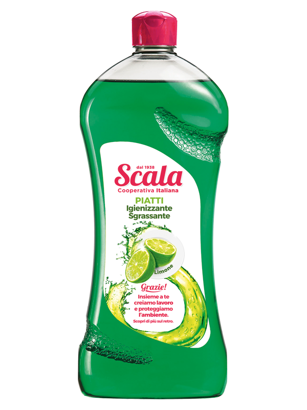 Detergente igienizzante e sgrassante per piatti Scala flacone da 750 ml