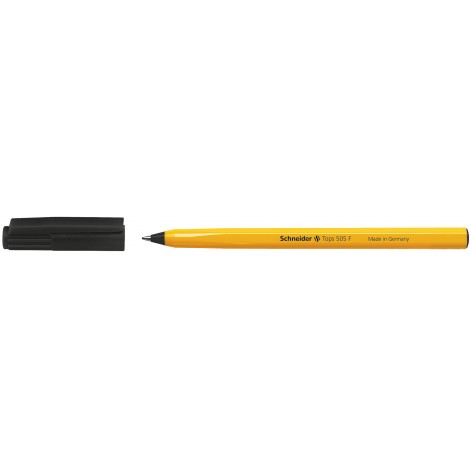 Schneider Tops 505 - Penna a sfera con punta in acciaio inox tratto 0,5mm colore nero - Prezzo singolo, ord. minimo 50pz