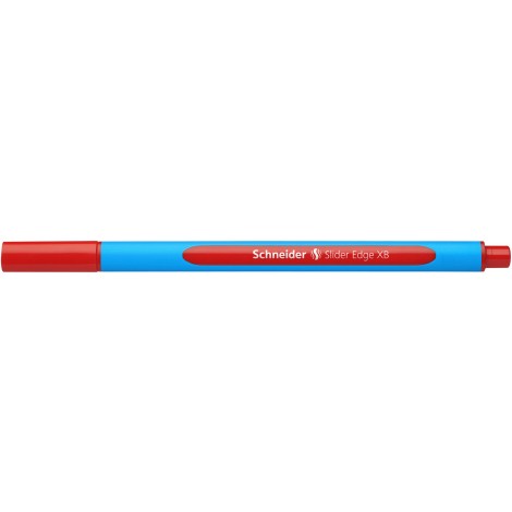 Schneider Slider Edge – Penna a sfera con fusto gommato triangolare, dotata di inchiostro con tecnologia Viscoglide tratto 1,4mm colore rosso – Prezzo singolo, ord. minimo 10pz