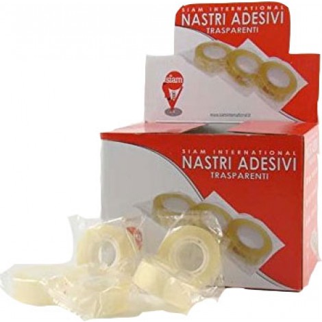 Siam Nastro adesivo con supporto in polipropilene BOPP, imbustati singolarmente 19mm x 33m colore trasparente  - Prezzo singolo, ord. minimo 35pz