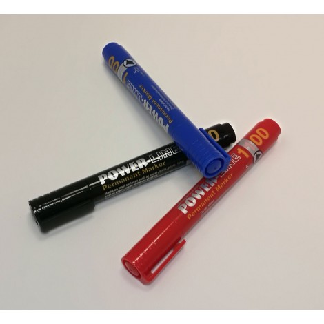 Siam Power Line 1100 - Marcatore permanente con inchiostro a base d`alcool tratto 2-6mm colore rosso - Prezzo singolo, ord. minimo 12pz