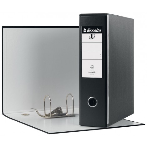 Esselte Registratore commerciale Eurofile G53 d.8 cm nero - Registratore dotato di foro di presa - 1pz