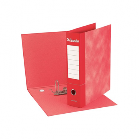 Esselte Registratore commerciale Essentials G73 d. 8cm rosso - Registratore dotato di foro di presa - 1pz