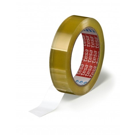 Tesa Nastro filmico per imballaggio - Nastro con adesivo in gomma naturale, questo prodotto puo` essere usato su tutti i piu` comuni dispenser da tavolo 9mm x 66m colore trasparente