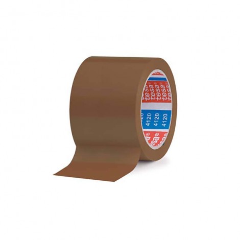 Tesa Nastro filmico per imballaggio - Nastro con adesivo in gomma naturale, questo prodotto puo` essere usato su tutti i piu` comuni dispenser da tavolo 75mm x 66m colore avana