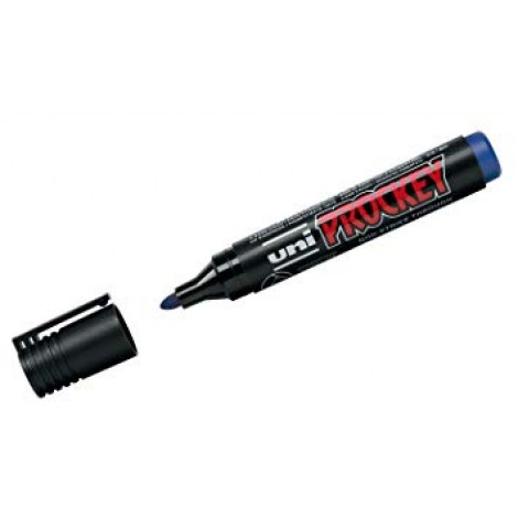 Uni Posca Prockey M122 - Marcatore permanente con inchiostro pigmentato a base d`acqua, punta 1,2-1,8mm colore blu - Prezzo singolo, ord. minimo 12pz