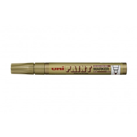 Uni Posca Paint PX20 – Marcatore permanente con inchiostro a base d`olio, punta 2,8mm colore oro – Prezzo singolo, ord. minimo 12pz