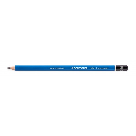 Staedtler Mars Lumograph - Matita in grafite con fusto esagonale, incredibilmente resistente alla rottura, gradazione 6B - Prezzo singolo, ord. minimo 12pz - 100-6B