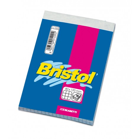 Blasetti Bristol - Blocco a punto metallico, 70 fogli, copertina patinata 115gr, 5M - Quadretti 5mm, 8x12cm - Prezzo singolo, ord. minimo 10pz - 1025