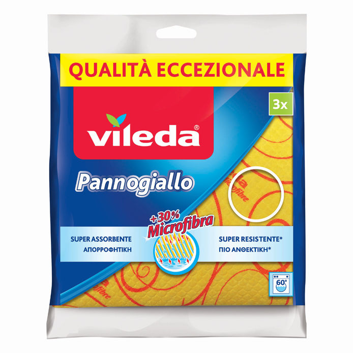 Panno Vileda panno giallo 40x36 da 3pz