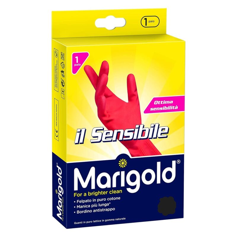 Marigold Guanti il sensibile felpato in cotone taglia S