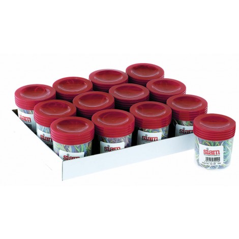 Siam Barattolo di elastici in gomma 100gr, dimensioni assortite - 1pz