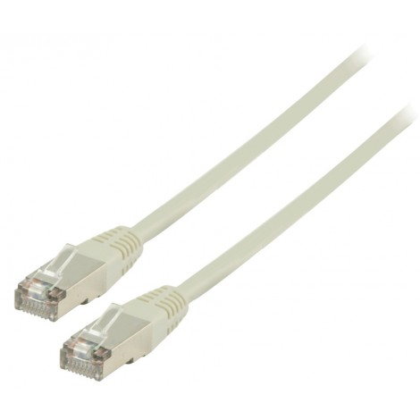 Cavo di rete ethernet non schermato, con 2 connettori RJ45 8 poli, lunghezza 3mt colore grigio - 1pz