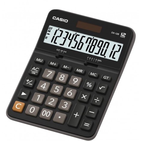 Casio Calcolatrice da tavolo DX 12B, display 12 cifre