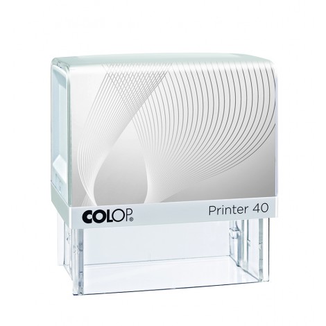 Colop Printer 40 - Timbro autoinchiostrante, dimensioni piastra 23x59mm, struttura in materiale plastico - 1pz