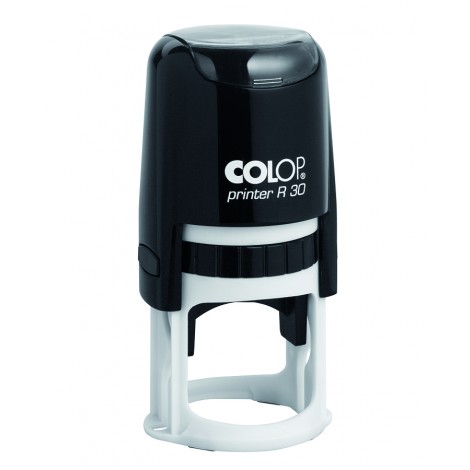 Colop Printer R30 - Timbro tondo autoinchiostrante, dimensioni piastra Ø 30mm, con chiusura e struttura in materiale plastico - 1pz