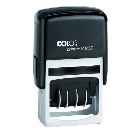 Colop Printer S260 Dater - Timbro datario autoinchiostrante, dimensione piastra 24x45mm, altezza caratteri 4mm, struttura in materiale plastico - 1pz
