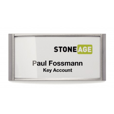 Durable Portanome con magnete, forma convessa, formato inserto 34x74mm, 10pz - 8542-23