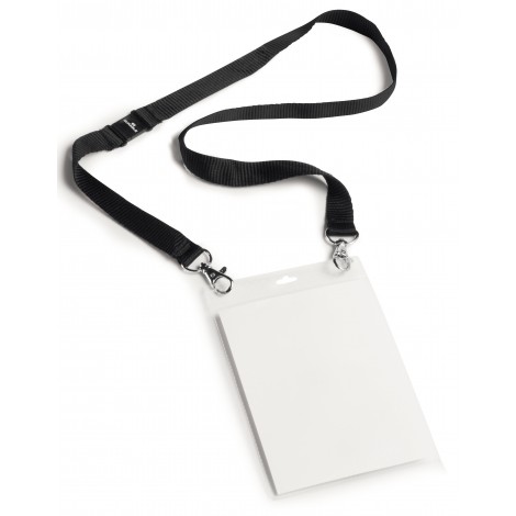 Durable Portanome con cordoncino, tasca aperta, formato A6, 10pz - 8525-01