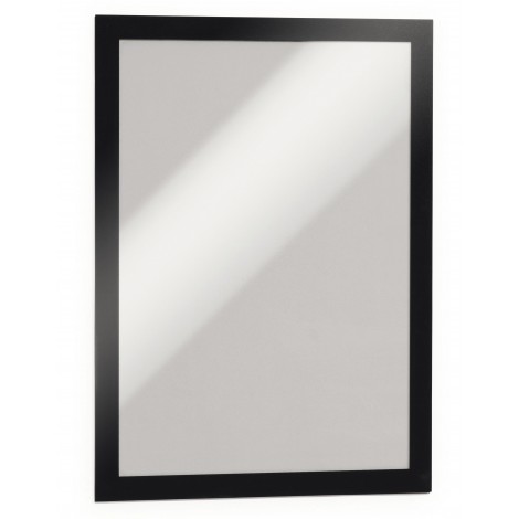 Durable Duraframe - Cornice espositiva adesiva A4 con chiusura magnetica, colore nero - 2pz - 4872-01