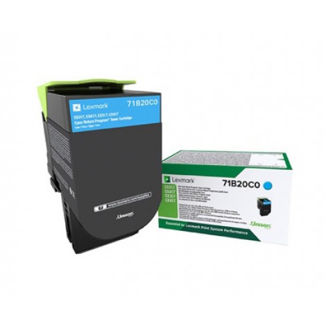 71B20C0 Toner ciano per Lexmark CS 317DN (2.300pg) 1pz