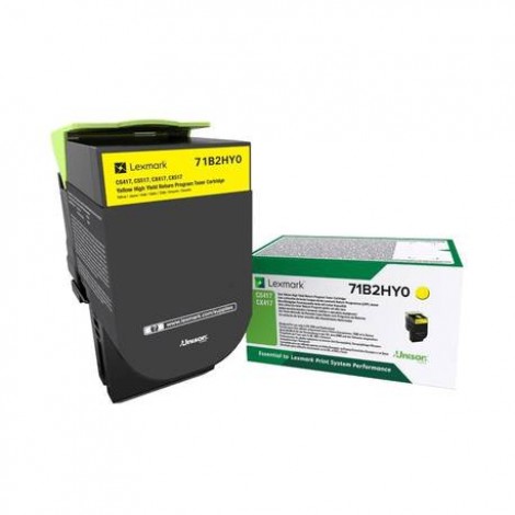 71B2HY0 Toner giallo per Lexmark CS 417DN (3.500pg) 1pz