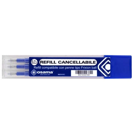 Osama Refill per penna a sfera RiscriviTouch, colore blu - 3pz