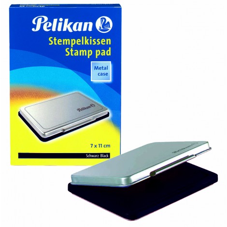 Pelikan N.2 – Cuscinetto per timbri in gomma, formato 7x11mm, in scatola di metallo, colore nero – 1pz
