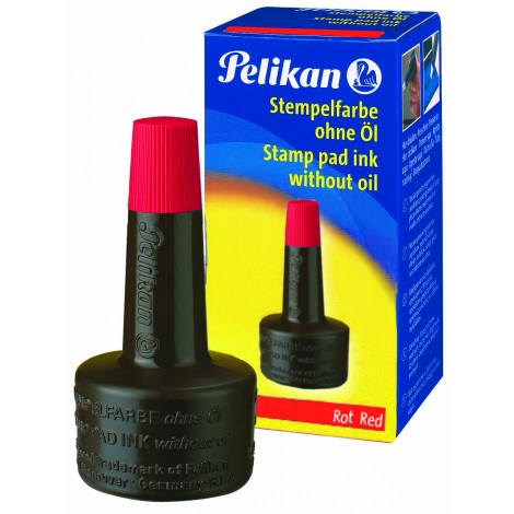 Pelikan Inchiostro senz’olio per timbri in gomma, contenuto 28ml, colore rosso – 1pz