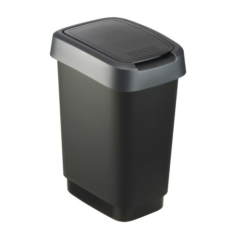 Rotho Cestino basculante, capacità 10 lt, colore nero