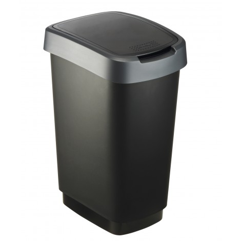 Rotho Cestino basculante, capacità 25 lt, colore nero