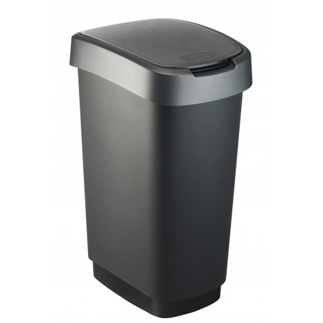 Rotho Cestino basculante, capacità 50 lt, colore nero