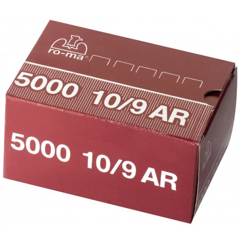 Maestri 10/9 AR - Punti per cucitrici - Scatola 5000 punti in filo metallico, lunghezza gamba 9mm per cucire fino a 50 fogli - 1pz