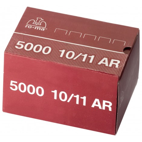 Maestri 10/11 AR - Punti per cucitrici - Scatola 5000 punti in filo metallico, lunghezza gamba 11mm per cucire fino a 70 fogli - 1pz