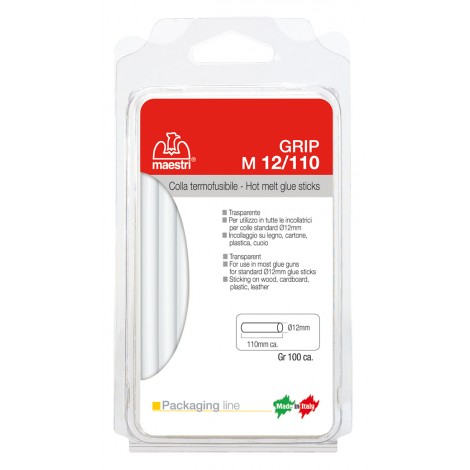Maestri Refill - Stick colla a caldo, 100gr Ø 12mm, lunghezza 20cm