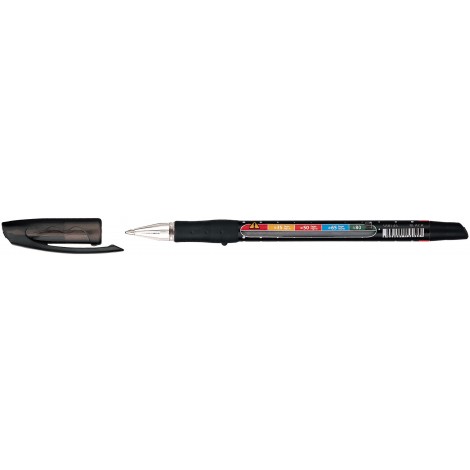 Stabilo Exam Grade - Penna a sfera con impugnatura in gomma, tratto 0,45mm, colore nero - Prezzo singolo, ord. minimo 10pz - 588L46/588/2-46