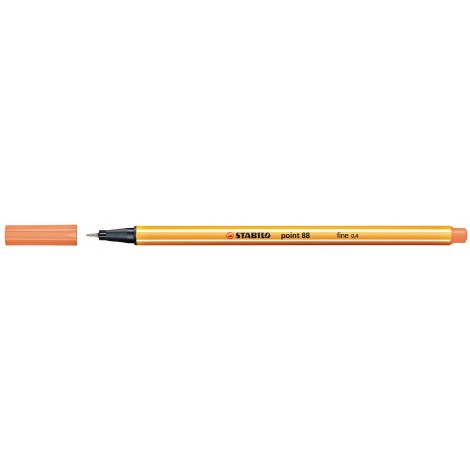 Stabilo Fineliner Point 88 – Pennarello con punta rinforzata in metallo e fusto esagonale, tratto 0,4mm, colore albicocca – Prezzo singolo, ord. minimo 10pz – 88/26