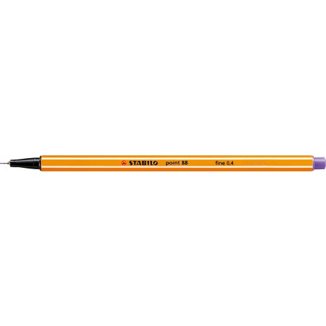 Stabilo Fineliner Point 88 – Pennarello con punta rinforzata in metallo e fusto esagonale, tratto 0,4mm, colore viola – Prezzo singolo, ord. minimo 10pz – 88/55