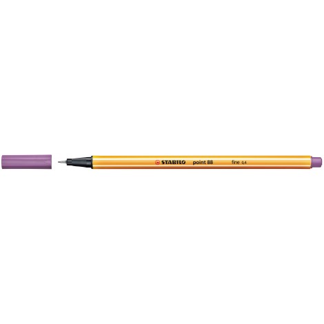Stabilo Fineliner Point 88 – Pennarello con punta rinforzata in metallo e fusto esagonale, tratto 0,4mm, colore lilla chiaro – Prezzo singolo, ord. minimo 10pz – 88/59