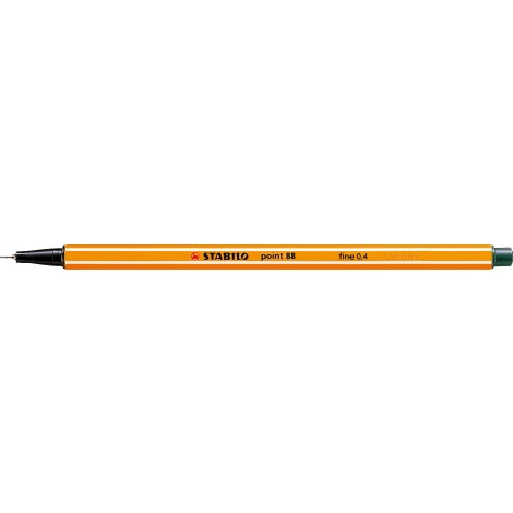 Stabilo Fineliner Point 88 – Pennarello con punta rinforzata in metallo e fusto esagonale, tratto 0,4mm, colore verde oliva – Prezzo singolo, ord. minimo 10pz – 88/63