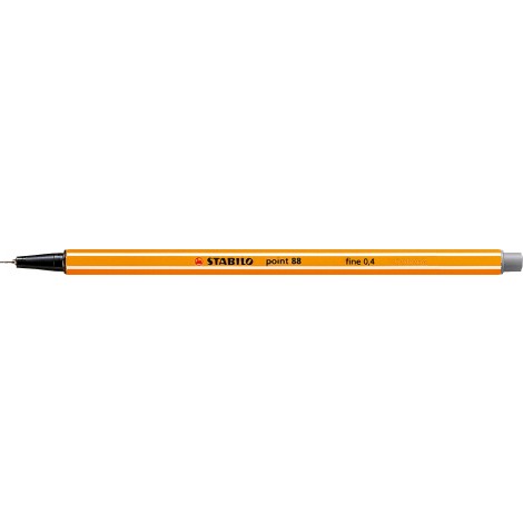 Stabilo Fineliner Point 88 – Pennarello con punta rinforzata in metallo e fusto esagonale, tratto 0,4mm, colore grigio scuro – Prezzo singolo, ord. minimo 10pz – 88/96