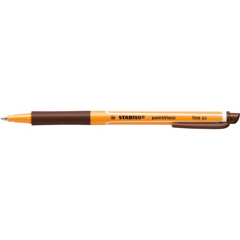 Stabilo Pointvisco – Penna roller con inchiostro gel a bassa viscosità, colore marrone – Prezzo singolo, ord. minimo 10pz – 1099/45