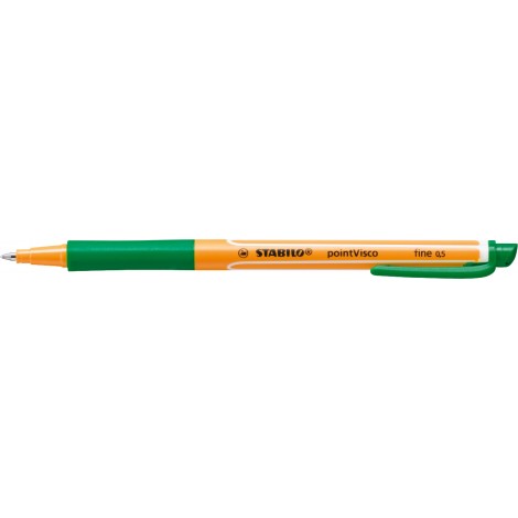Stabilo Pointvisco - Penna roller con inchiostro gel a bassa viscosità, tratto 0,5mm, colore verde - Prezzo singolo, ord. minimo 10pz - 1099/36